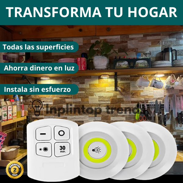Set de 3 Luces LED EcoLux + Mando a distancia ¡Gratis!