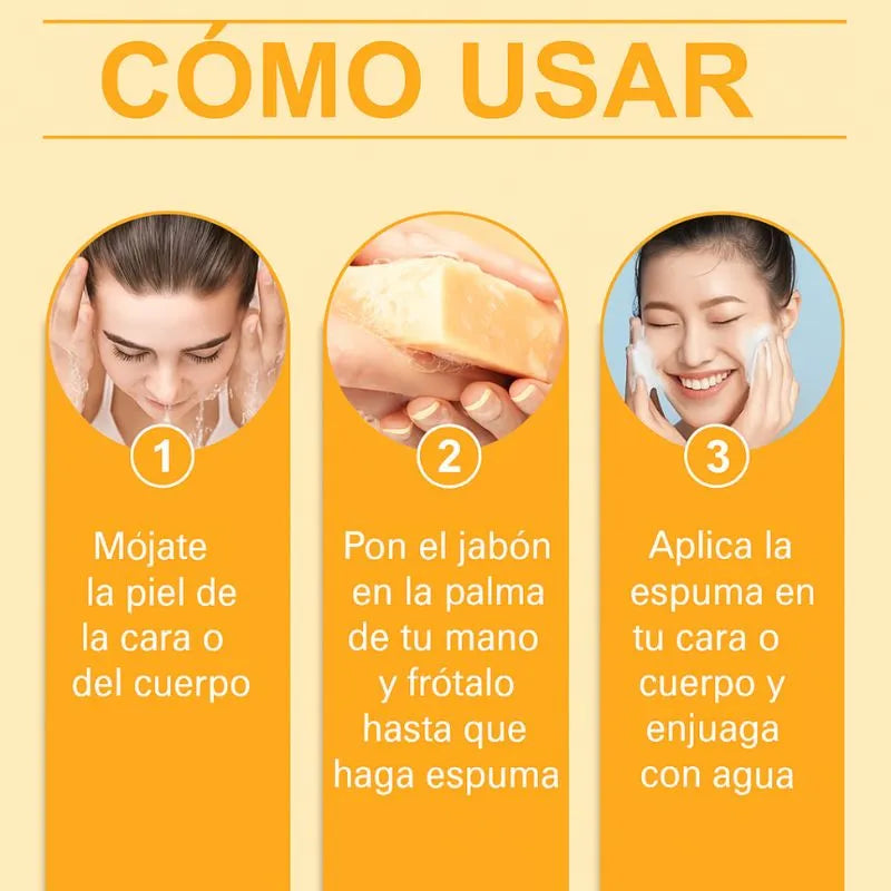 Jabón de Ácido Kójico de Limón y Cúrcuma - Bellezia Luxe